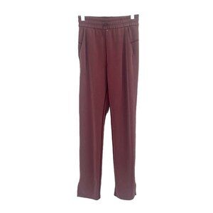 Lululemon Brushed Softstreme Split-Hem High-Rise Pant Red Merlot W5EN8S Sz 0